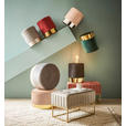 HOCKERBANK 72/41/46 cm Samt Grau, Goldfarben  - Goldfarben/Grau, LIFESTYLE, Textil/Metall (72/41/46cm) - Xora