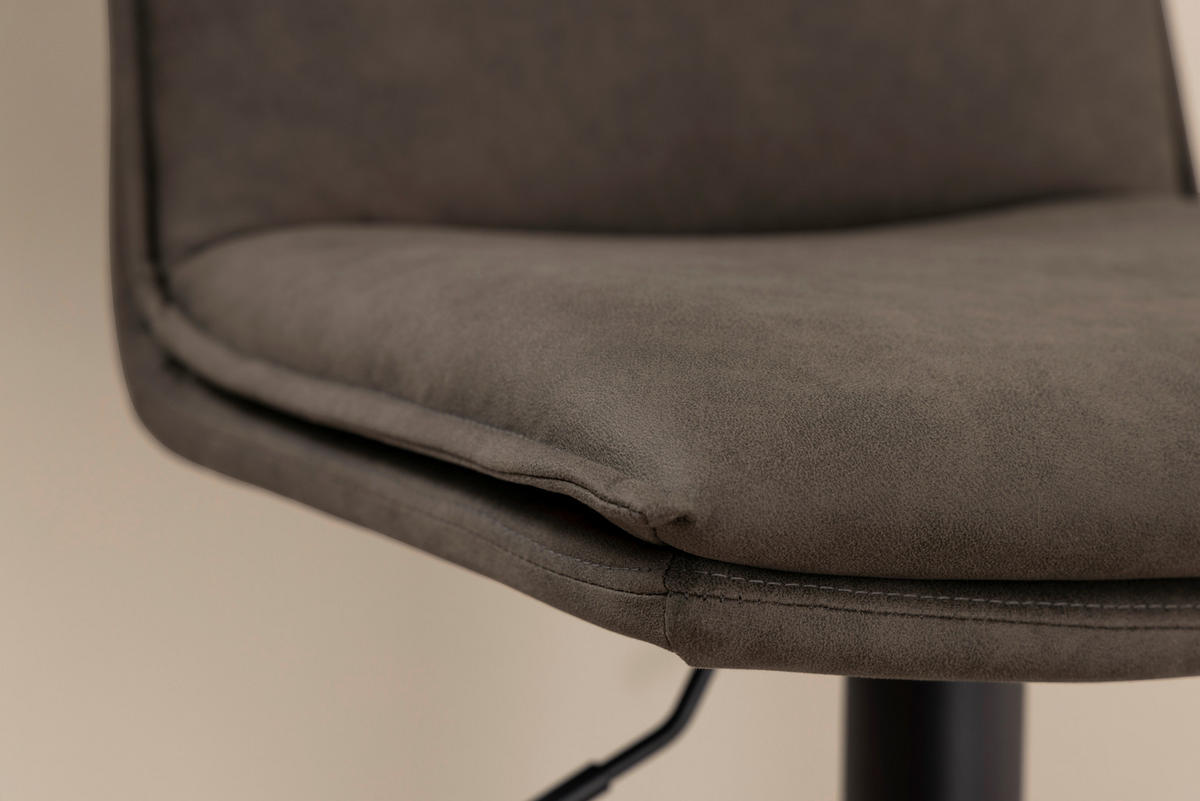 BARSKA STOLICA  smeđa  metal, tekstil      - smeđa/crna, Design, metal/tekstil (44/107/53cm) - MID.YOU