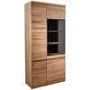VITRINE  in teilmassiv Wildeiche Anthrazit, Wildeiche  - Wildeiche/Anthrazit, Natur, Glas/Holz (100/211/43cm) - Venjakob