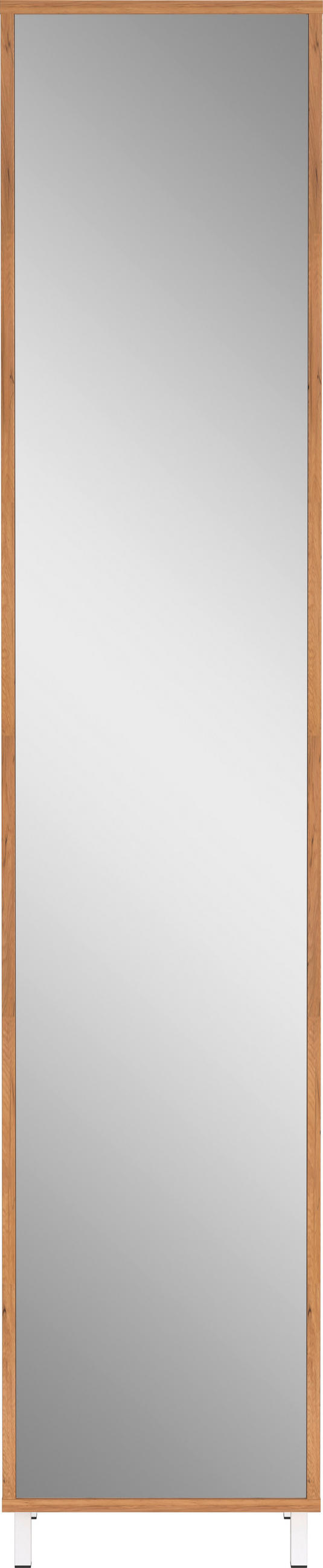 HOCHSCHRANK 39/195/30 cm  - Eichefarben/Weiß, MODERN, Glas/Holzwerkstoff (39/195/30cm) - Germania