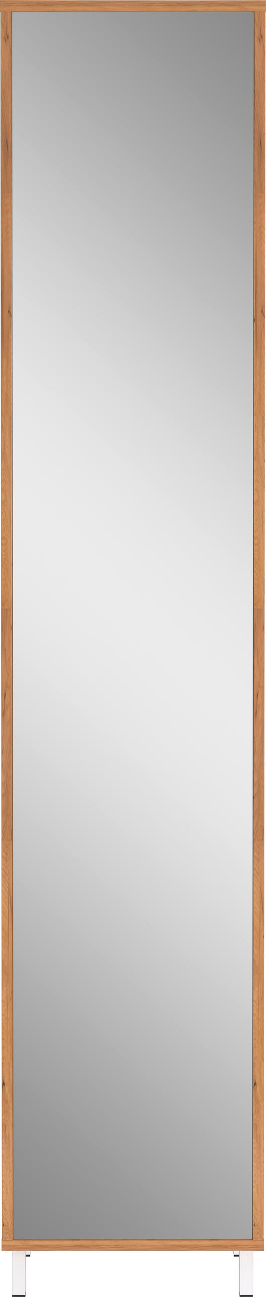 HOCHSCHRANK 39/195/30 cm  - Eichefarben/Weiß, MODERN, Glas/Holzwerkstoff (39/195/30cm) - Germania