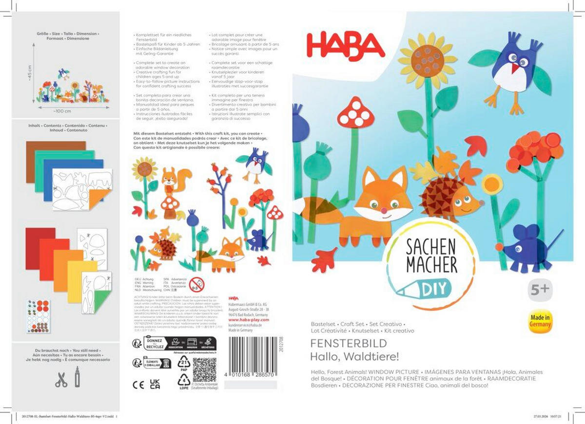 BASTELSET - Multicolor, Basics, Papier (15,5/0,8/17,7cm) - Haba