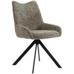 STUHL JUSTUS - Schwarz/Braun, Design, Textil/Metall (55/89/61cm) - Ambia Home
