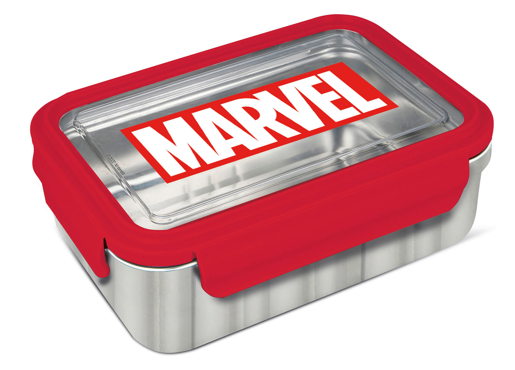 LUNCHBOX - Rot/Silberfarben, Basics, Metall (19/14/6cm) - Marvel