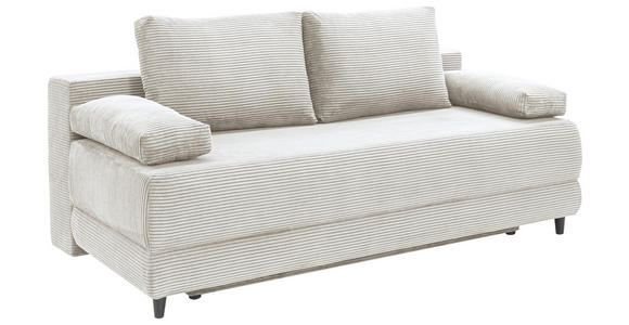 SCHLAFSOFA  in Cord Naturfarben  - Schwarz/Naturfarben, KONVENTIONELL, Holz/Textil (196/96/103cm) - Carryhome