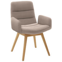 ARMLEHNSTUHL  in Cord  - Taupe/Naturfarben, Design, Holz/Textil (61/88/66cm) - Dieter Knoll