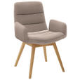ARMLEHNSTUHL  in Cord  - Taupe/Naturfarben, Design, Holz/Textil (61/88/66cm) - Dieter Knoll