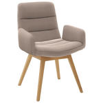 ARMLEHNSTUHL  in Cord  - Taupe/Naturfarben, Design, Holz/Textil (61/88/66cm) - Dieter Knoll