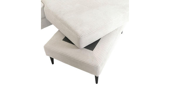 ECKSOFA Naturfarben Cord  - Schwarz/Naturfarben, KONVENTIONELL, Holz/Textil (212/155cm) - Carryhome