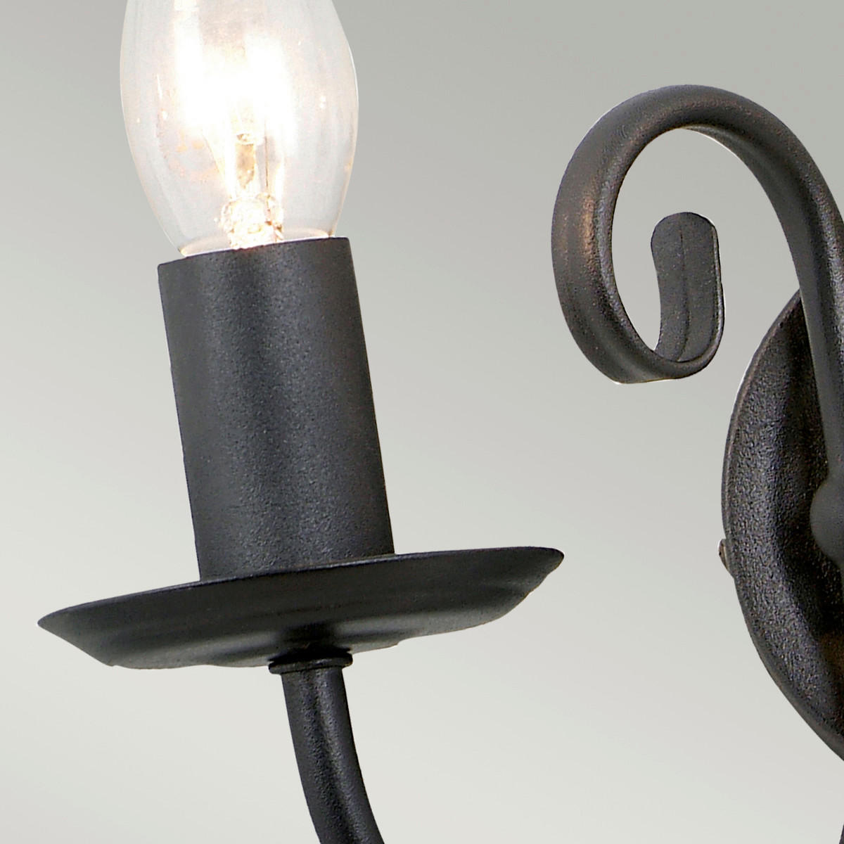 STENSKA SVETILKA  Elstead Black ///220-240 V/E14 - črna, Natur, kovina (30/18.5/15cm) - Elstead Lighting