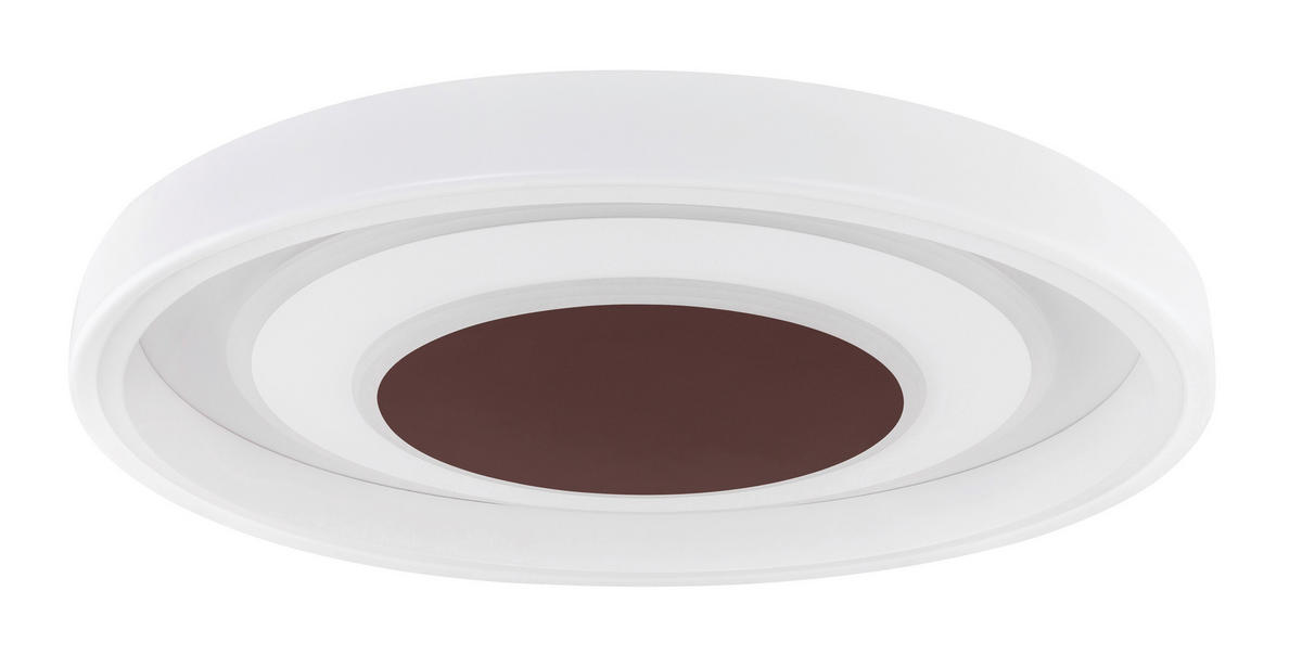 LED-DECKENLEUCHTE 69/10 cm   - Opal/Braun, Design, Kunststoff/Metall (69/10cm) - Globo