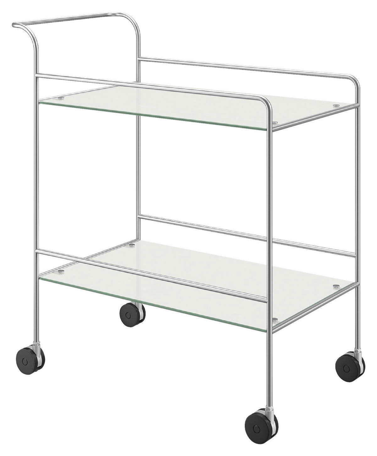 SERVÍROVACÍ VOZÍK, barvy nerez oceli, 76/44/84 cm - barvy nerez oceli, Moderní, kov/plast (76/44/84cm) - Zack
