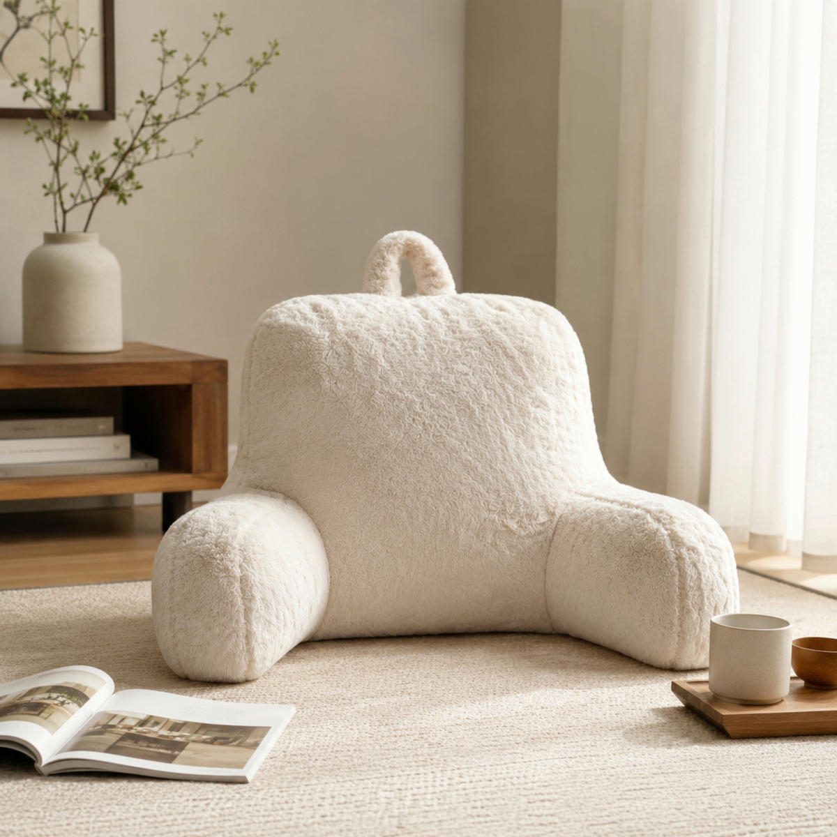 LOUNGEKISSEN Beige Uni  - Beige, Basics, Textil (45/78cm) - Novel