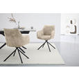 ARMLEHNSTUHL  in Webstoff  - Creme/Schwarz, Design, Textil/Metall (63/88/62cm) - Novel