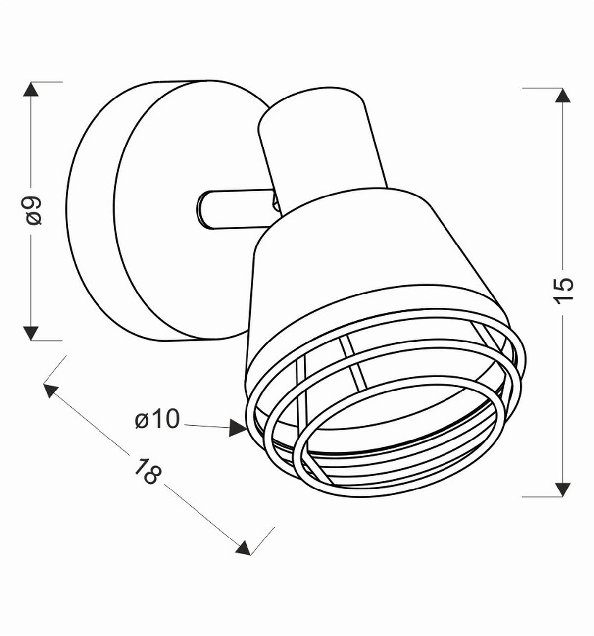 WANDLEUCHTE 18/15/10 cm   - Basics, Metall (18/15/10cm)
