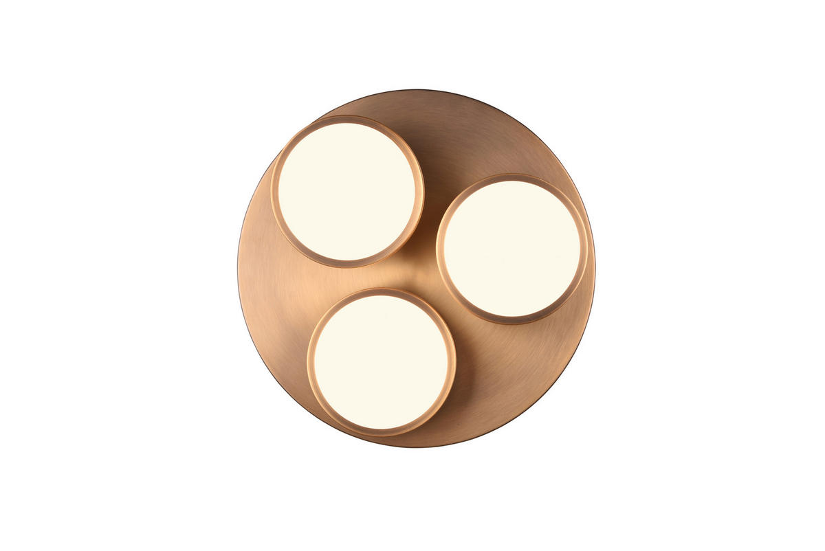 LED-DECKENLEUCHTE  35/13 cm    - Messingfarben, Basics, Metall (35/13cm) - Trio Leuchten