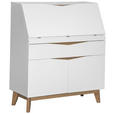 SEKRETÄR  in Weiß, Eichefarben  - Eichefarben/Weiß, MODERN, Holz/Holzwerkstoff (96,5/113,5/40-76cm) - Venda