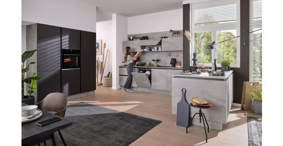 EINBAUKÜCHE - Grau, Design, Holzwerkstoff - Dieter Knoll
