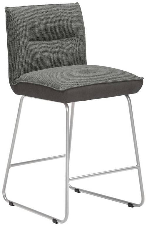 TRESENSTUHL Flachgewebe Grau, Edelstahlfarben, Dunkelgrau Stahl Stoffauswahl, Typenauswahl, Gestellauswahl  - Edelstahlfarben/Dunkelgrau, Design, Textil/Metall (48/92/54cm) - Dieter Knoll
