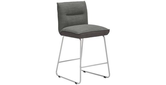 TRESENSTUHL in Grau, Edelstahlfarben, Dunkelgrau - Edelstahlfarben/Dunkelgrau, Design, Textil/Metall (48/92/54cm) - Dieter Knoll