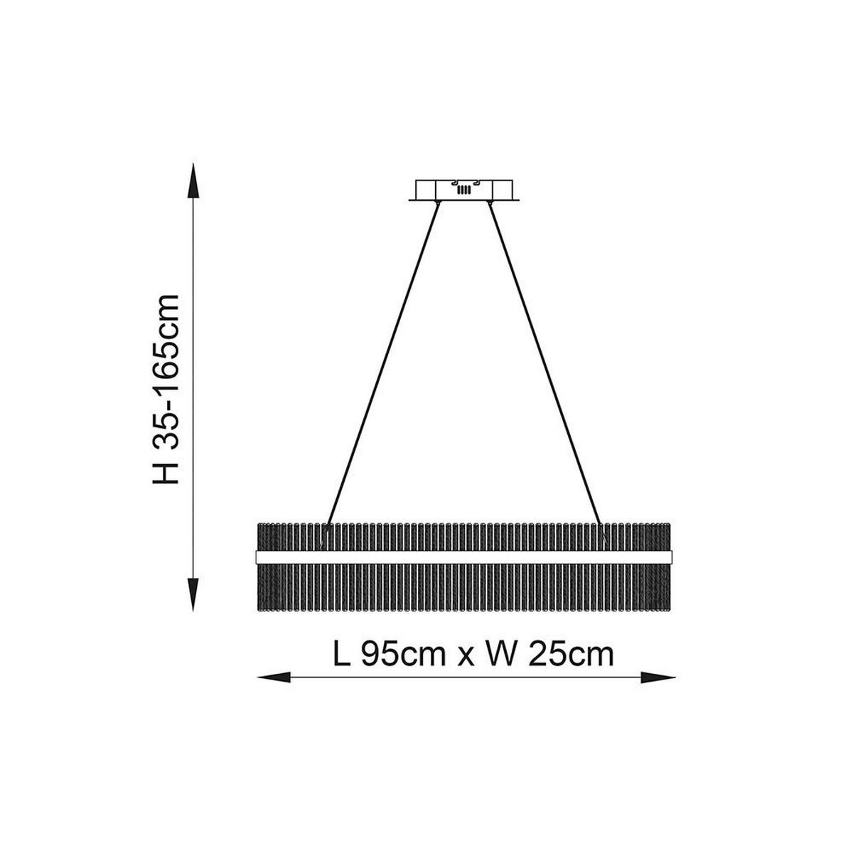 PENDELLEUCHTE Endon Adriel 95/25/45-165 cm   - Chromfarben, LIFESTYLE, Metall (95/25/45-165cm) - ENDON