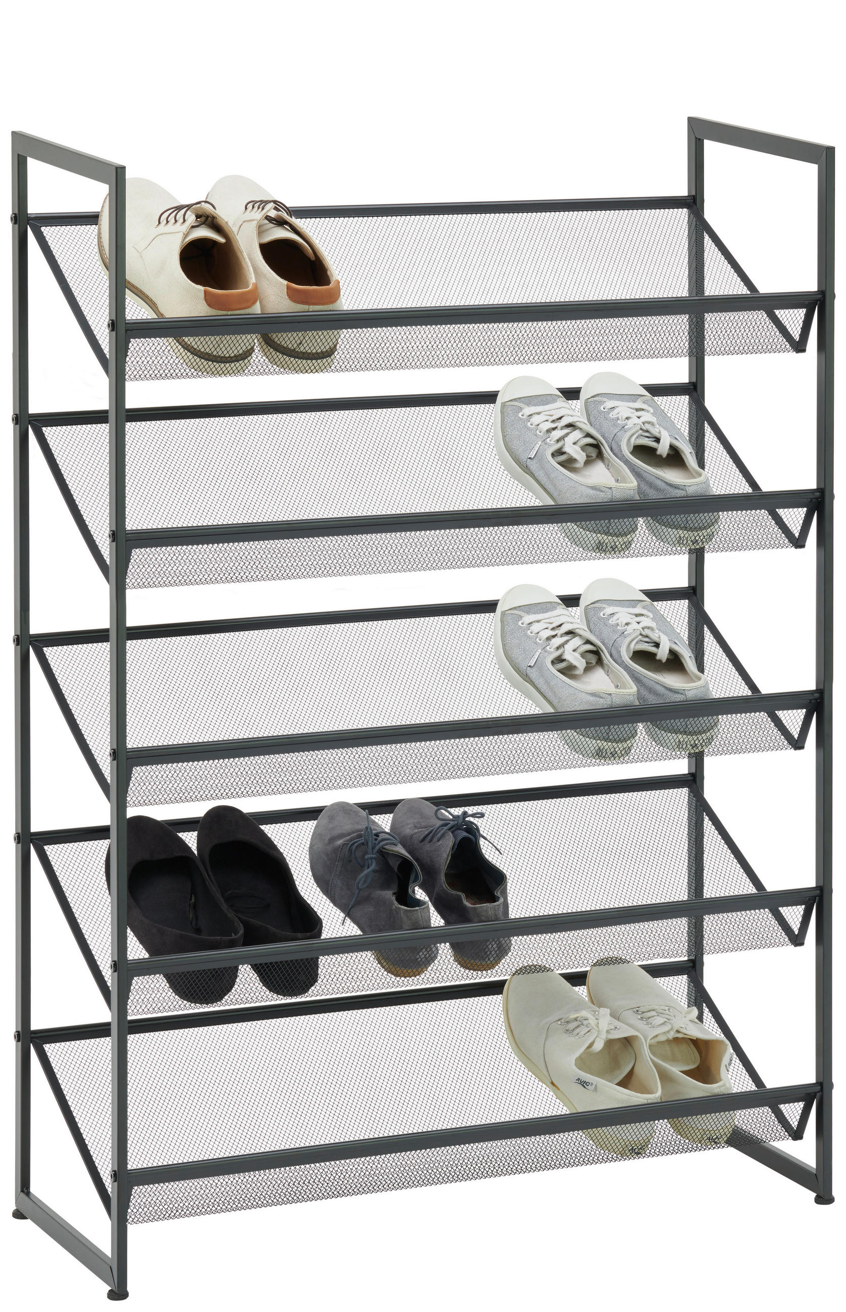 SCHUHREGAL Schwarz  - Schwarz, Basics, Kunststoff/Metall (72/102,5/30cm) - Xora