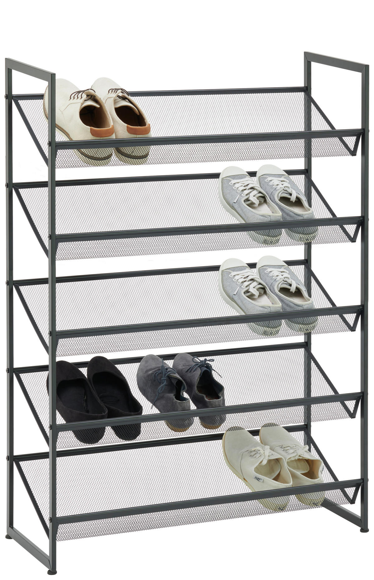 SCHUHREGAL 72/102,5/30 cm  - Schwarz, Basics, Kunststoff/Metall (72/102,5/30cm) - Xora