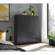 HIGHBOARD , 120/140/38 cm, 2 Schublade(n)  - Alufarben/Graphitfarben, KONVENTIONELL, Holzwerkstoff/Kunststoff (120/140/38cm) - Carryhome