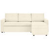 ECKSOFA - Creme/Schwarz, KONVENTIONELL, Kunststoff/Textil (218/155cm) - Ti'me