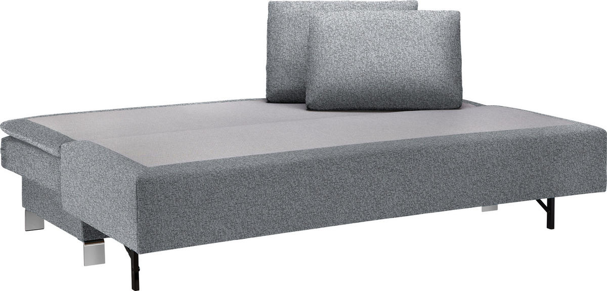 SCHLAFSOFA in Webstoff Grau  - Grau, Design, Textil/Metall (200/85/90cm) - Joka