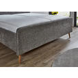 POLSTERBETT Grau 160/200 cm  - Buchefarben/Grau, KONVENTIONELL, Holz/Holzwerkstoff (160/200cm) - Carryhome