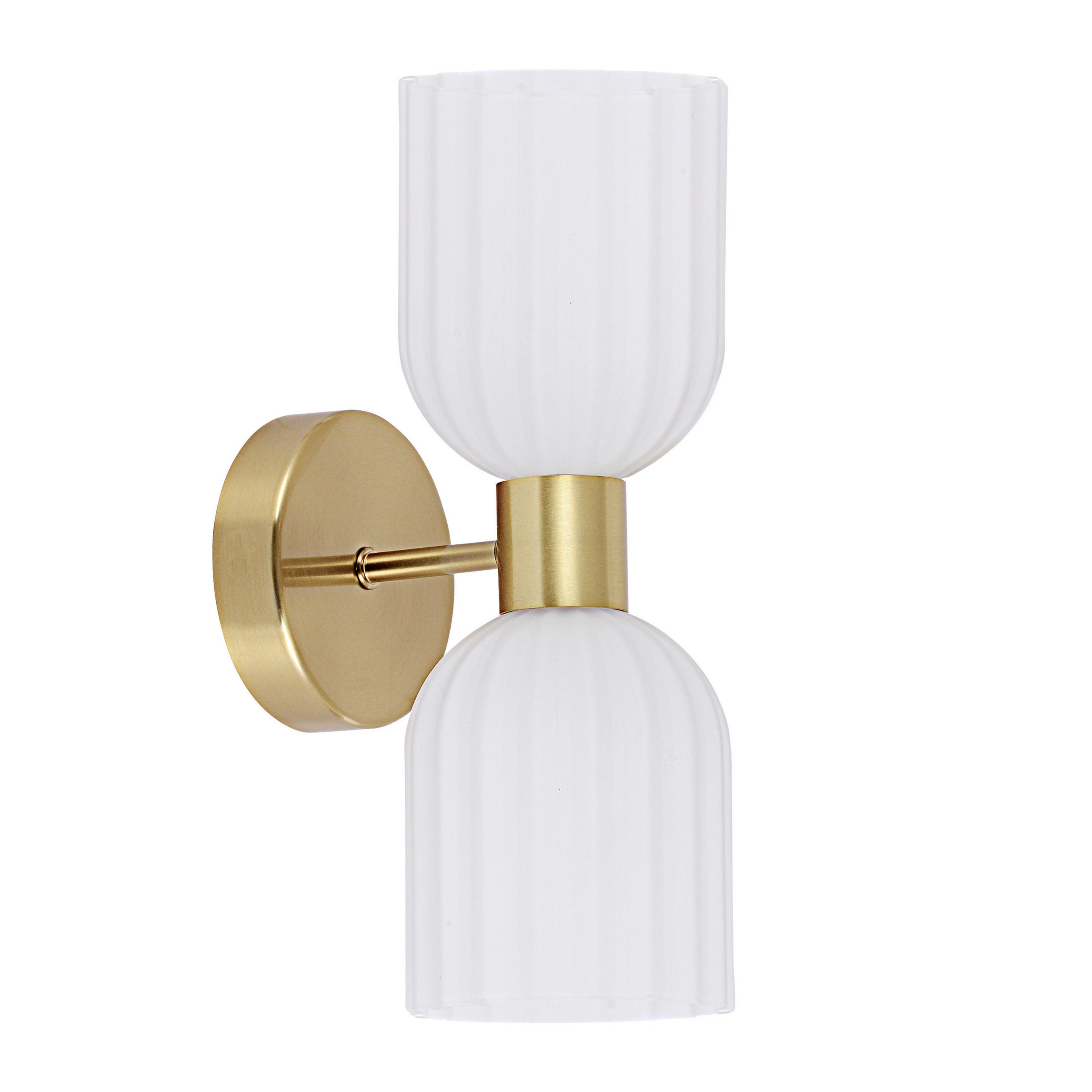 WANDLEUCHTE   - Weiß, KONVENTIONELL, Glas (28/10/14.5cm)