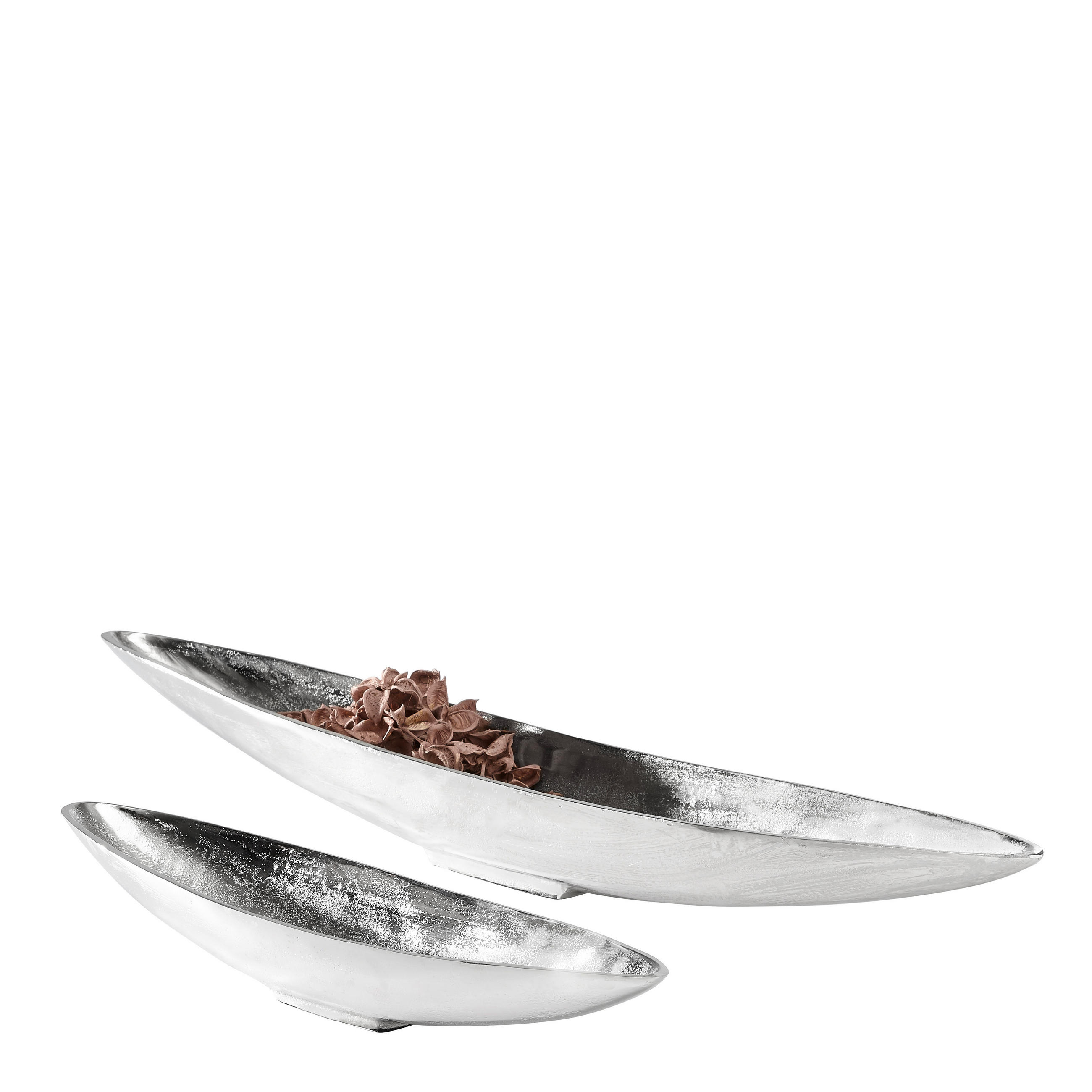 Ambia Home Dekoschale Nickel 13x6x77 cm