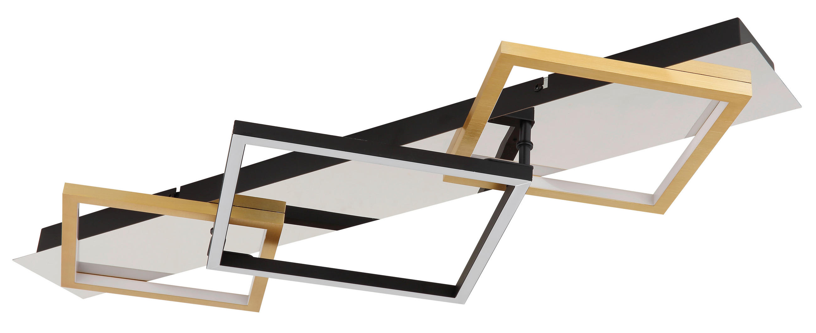 LED-DECKENLEUCHTE 32 W     - Goldfarben/Opal, Design, Kunststoff/Metall (78/35,5cm) - Globo