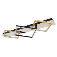 LED-DECKENLEUCHTE 32 W     - Goldfarben/Opal, Design, Kunststoff/Metall (78/35,5cm) - Globo