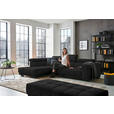 ECKSOFA  in Mikrofaser Anthrazit  207/301 cm  - Anthrazit/Schwarz, Design, Textil/Metall (207/301cm) - Xora