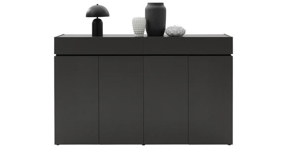 SIDEBOARD 180/111/40 cm  - Schwarz/Graphitfarben, Design, Holzwerkstoff/Kunststoff (180/111/40cm) - Voleo