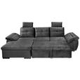 ECKSOFA in Mikrovelours Schwarz  - Schwarz, KONVENTIONELL, Kunststoff/Textil (170/275cm) - Carryhome