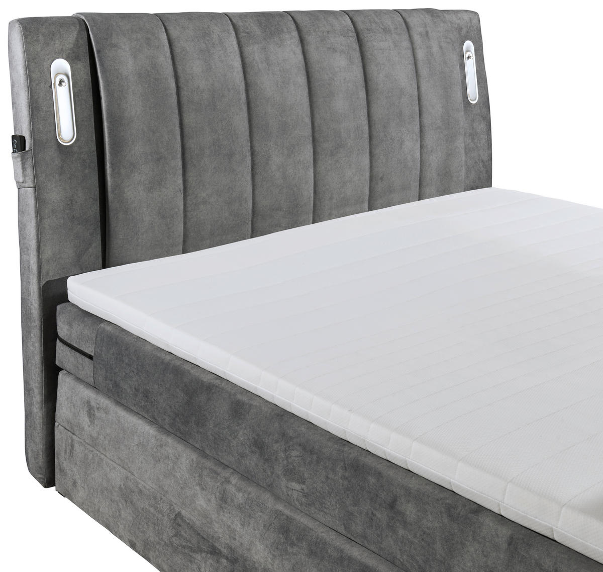 BOXSPRINGBETT 180/200 cm  in Grau  - Grau, MODERN, Holzwerkstoff/Kunststoff (180/200cm) - MID.YOU