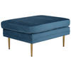 HOCKER in Metall, Kunststoff, Textil Goldfarben, Hellblau  - Blau/Goldfarben, Design, Kunststoff/Textil (90/49/70cm) - Livetastic