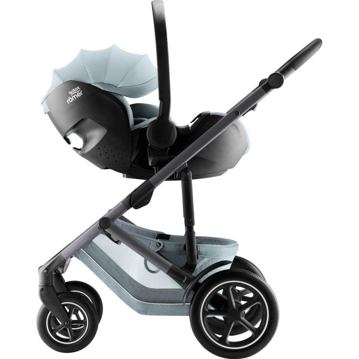 KINDERWAGEN  Smile 5Z  Harbor Blue  - Pastellblau/Grau, Basics, Textil/Metall (57/112/97.7cm) - Britax Römer