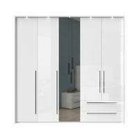 ORMAR SA KLASIČNIM VRATIMA bela, bela visoki sjaj  232/226/60 cm  - bela/bela visoki sjaj, Dizajnerski, metal/pločasti materijal (232/226/60cm)