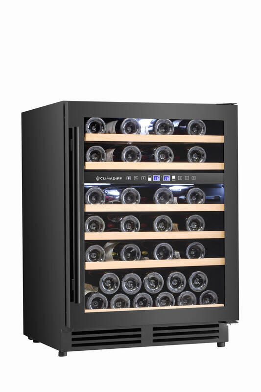 WEINKÜHLSCHRANK CBU50D2B  - Basics, Glas/Holz (59,5/82,0/57,5cm)