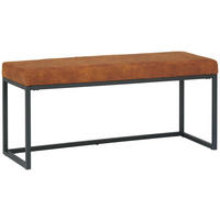 HOCKERBANK 100/45/38 cm Mikrofaser Braun, Beige  - Beige/Braun, Design, Textil/Metall (100/45/38cm) - MID.YOU