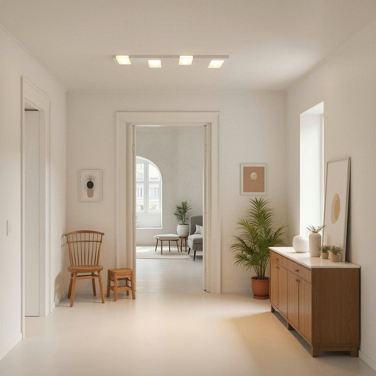 LED-DECKENLEUCHTE 72/12/3 cm   - Grau, Design, Metall (72/12/3cm) - BOPP