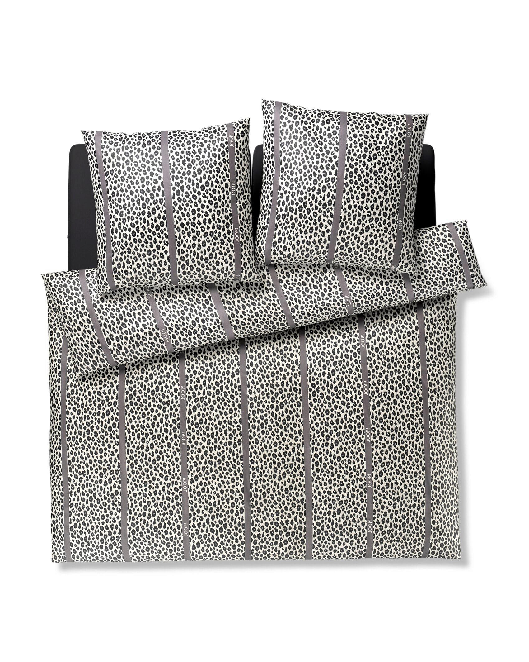 BETTWÄSCHE Leo Stripe Makosatin 200/200 cm  - Grau, Design, Textil (200/200cm) - Joop!