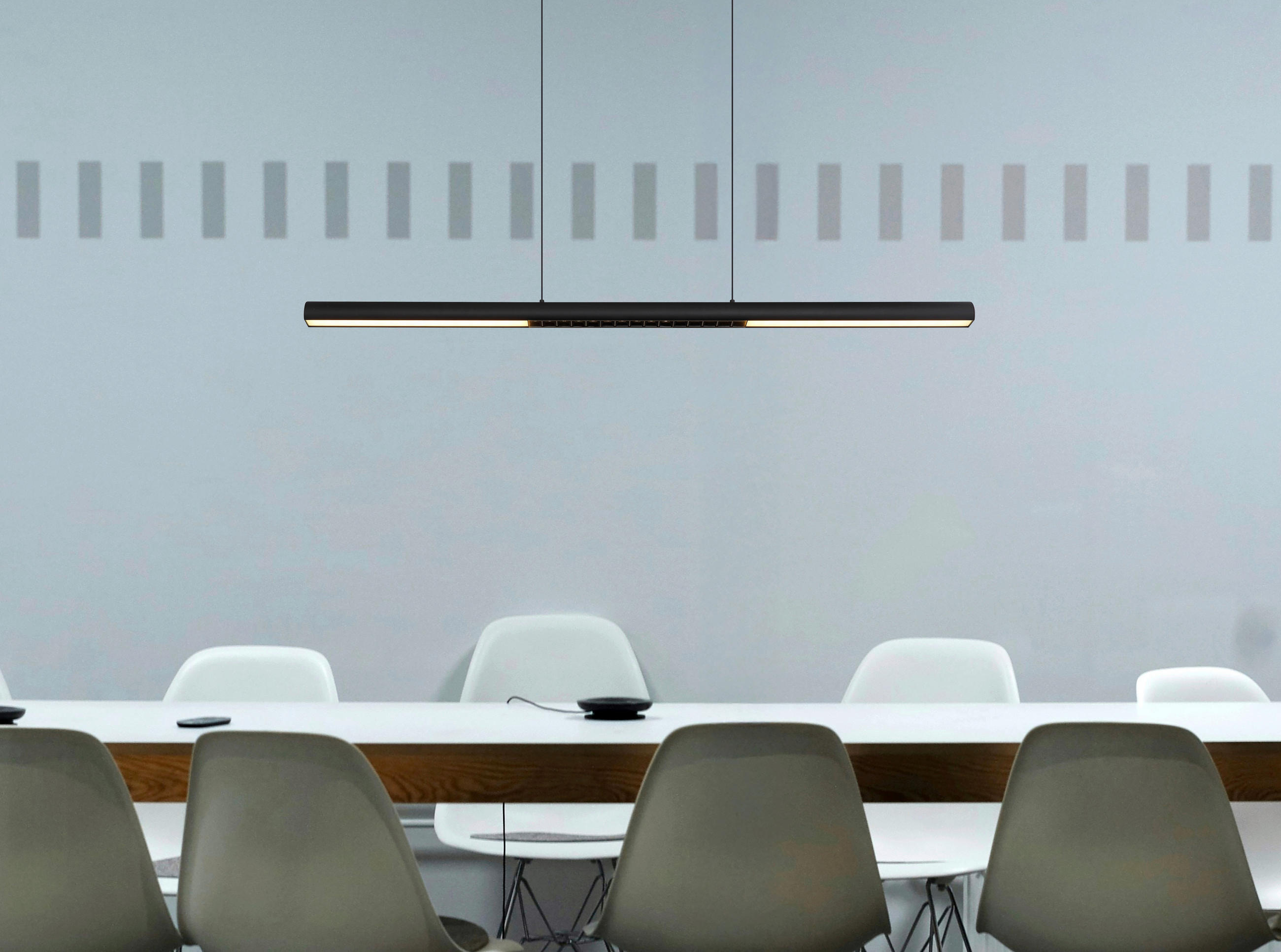 LED-HÄNGELEUCHTE 120/8/150 cm  - Opal/Schwarz, Design, Kunststoff/Metall (120/8/150cm) - Globo