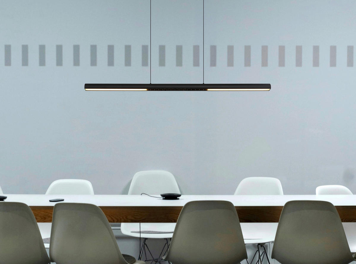 LED-HÄNGELEUCHTE 120/8/150 cm  - Opal/Schwarz, Design, Kunststoff/Metall (120/8/150cm) - Globo