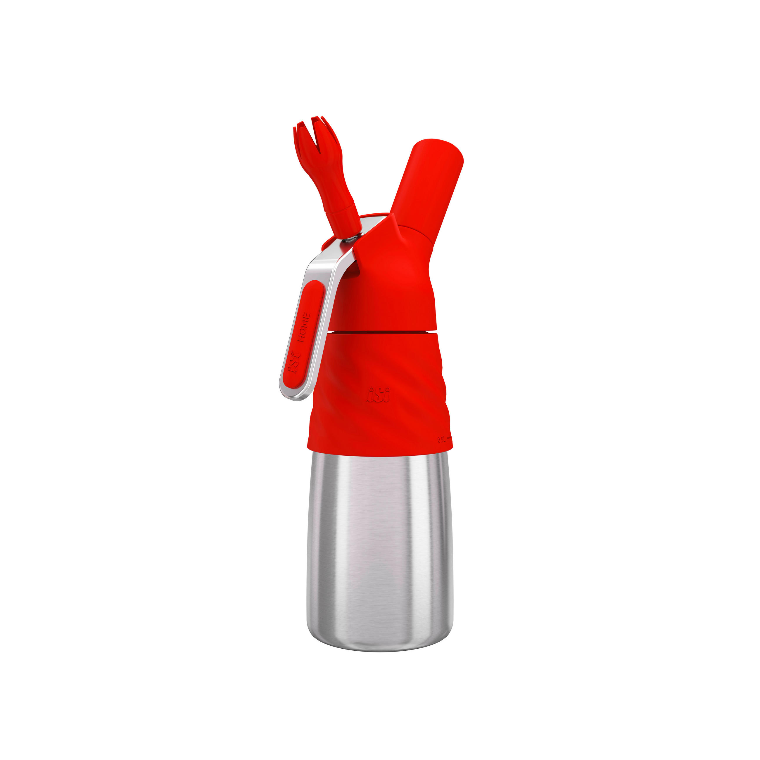 SAHNEBEREITER - Edelstahlfarben/Rot, Basics, Metall - ISI