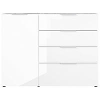 SIDEBOARD  in 134/102/42 cm  - Chromfarben/Schwarz, KONVENTIONELL, Glas/Holzwerkstoff (134/102/42cm) - Germania